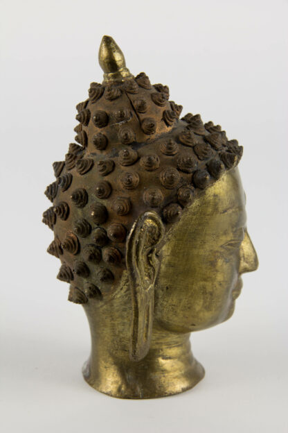 Kopf, Asien, 2. Hälfte 20. Jh., Bronze, Gebrauchsspuren. H: 12,5 cm, www.beyreuther.de