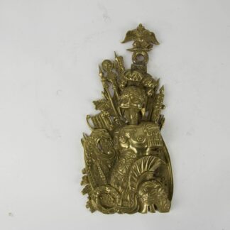Beschlag, Russland, 2. Hälfte 19. Jh., Bronze, mit Kriegstrophäen, im Stil des Empire, alte Reparatur. H: 26 cm, www.beyreuther.de