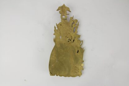 Beschlag, Russland, 2. Hälfte 19. Jh., Bronze, mit Kriegstrophäen, im Stil des Empire, alte Reparatur. H: 26 cm.