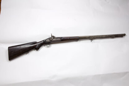 Jagdgewehr, Mitte 19. Jh., stark korrodiert, ehemals Damastlauf, Deko-Objekt. L: 111 cm, www.beyreuther.de